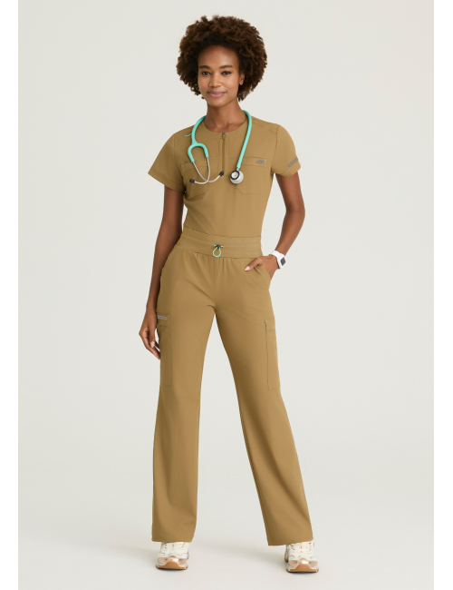 Pantalón médico de mujer con 5 bolsillos y cintura de malla - Skechers "RIP STOP" (SKP712)