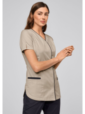 Blusa médica para mujer 7DAYS con cierre de botones a presión ocultos "PARIS"