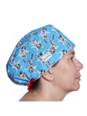 Calot médical couvrant "wonder blue" 100% coton CHRYSVAL MADE IN FRANCE (211-1384)