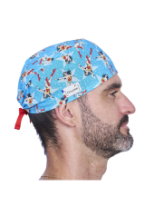 Calot médical court "wonder blue" 100% coton CHRYSVAL MADE IN FRANCE (211-1385)