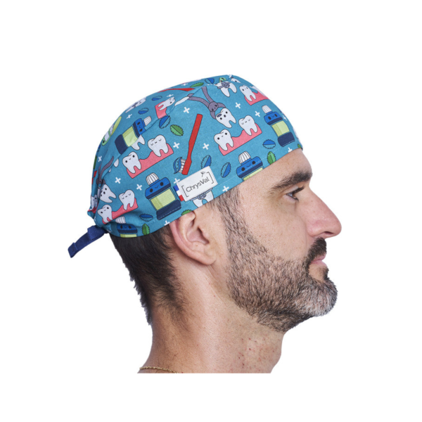 Calot médical couvrant "quenotte party" 100% coton CHRYSVAL MADE IN FRANCE (211-1378)