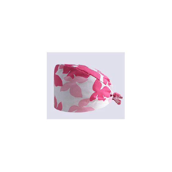 Calot médical "Feuilles Roses" (209-22127)