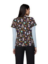 Blouse médicale femme imprimée "Créatures fantomatiques " (384PR-GCR)