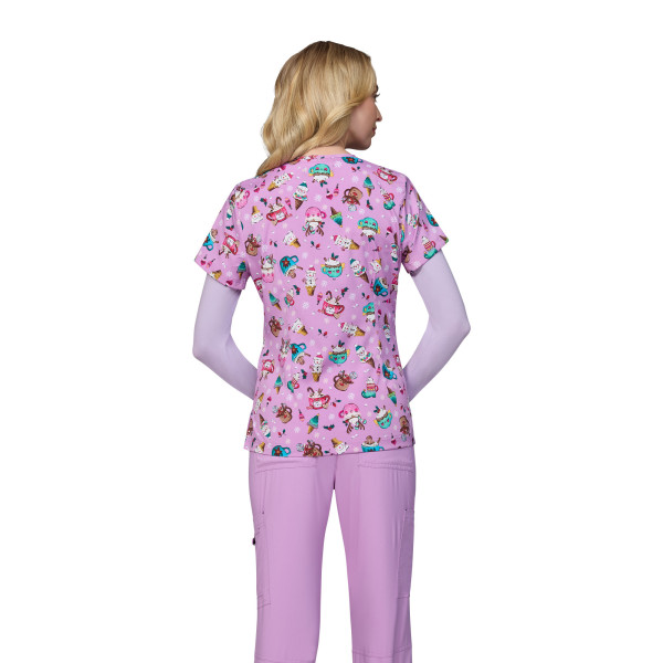 Blouse médicale femme imprimée Noël "Holiday Mugs" (384PR-HLM)
