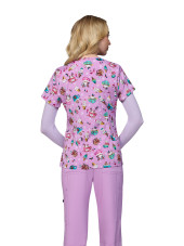 Blouse médicale femme imprimée Noël "Holiday Mugs" (384PR-HLM)