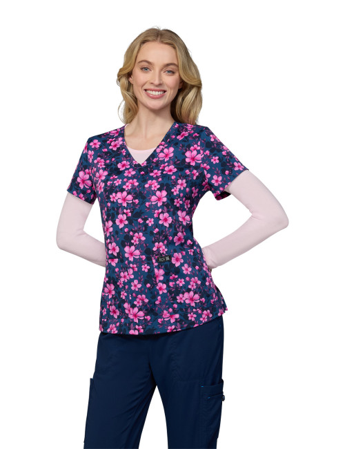 Women's Printed Scrub Top...