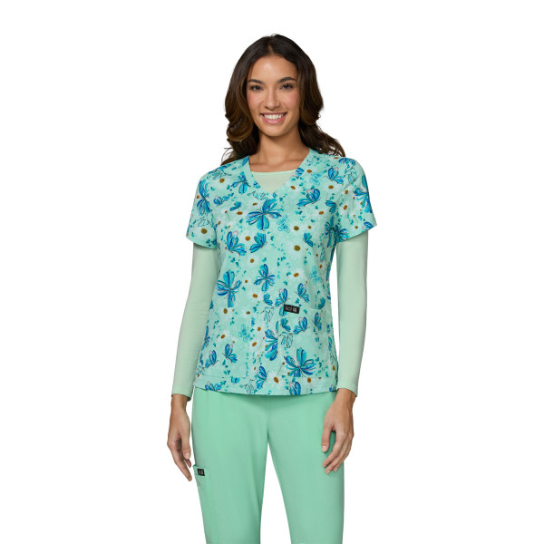 Blouse médicale femme imprimée "Spring Sprung" (384PR-SSU)