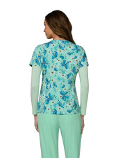 Blouse médicale femme imprimée "Spring Sprung" (384PR-SSU)
