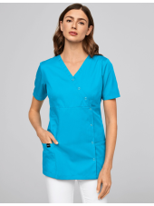 Blouse médicale à boutonnière asymétrique 7DAYS femme "LYON"