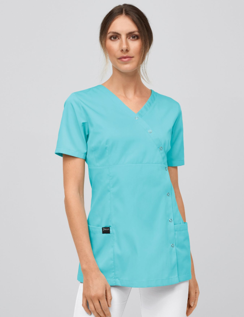 Blouse médicale à boutonnière asymétrique 7DAYS femme "LYON"