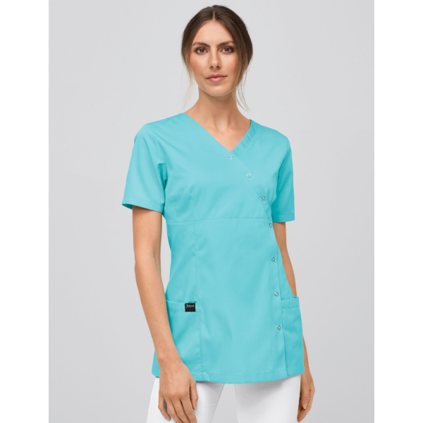 Blouse médicale à boutonnière asymétrique 7DAYS femme "LYON"