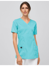 Blouse médicale à boutonnière asymétrique 7DAYS femme "LYON"