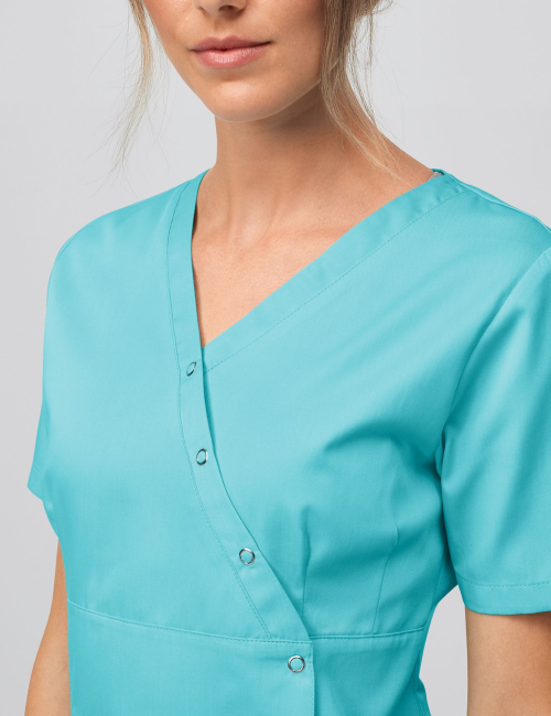 Blouse médicale à boutonnière asymétrique 7DAYS femme "LYON"