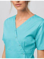 Blouse médicale à boutonnière asymétrique 7DAYS femme "LYON"