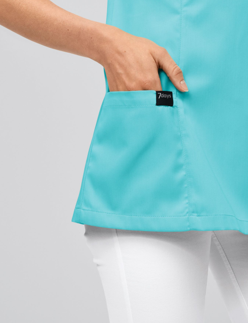 Blouse médicale à boutonnière asymétrique 7DAYS femme "LYON"