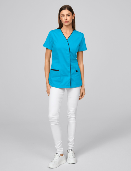 Blouse médicale à boutonnage à pressions dissimulées 7DAYS femme "PARIS"