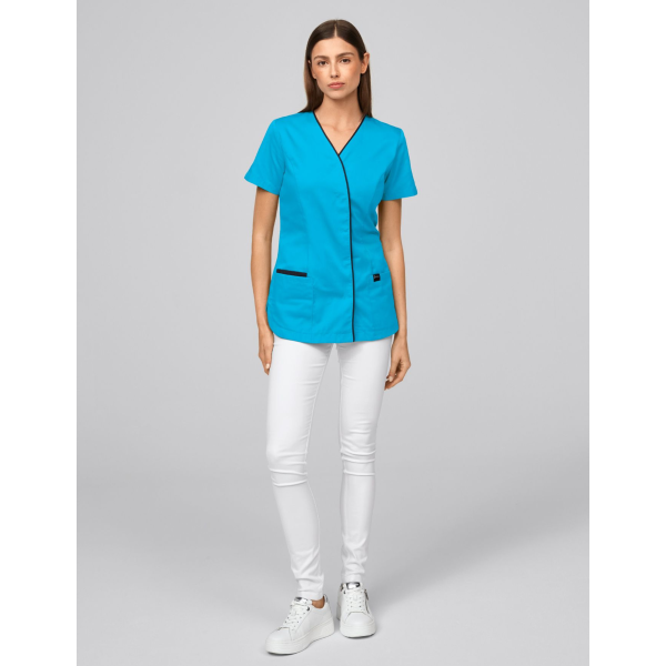 Blouse médicale à boutonnage à pressions dissimulées 7DAYS femme "PARIS"