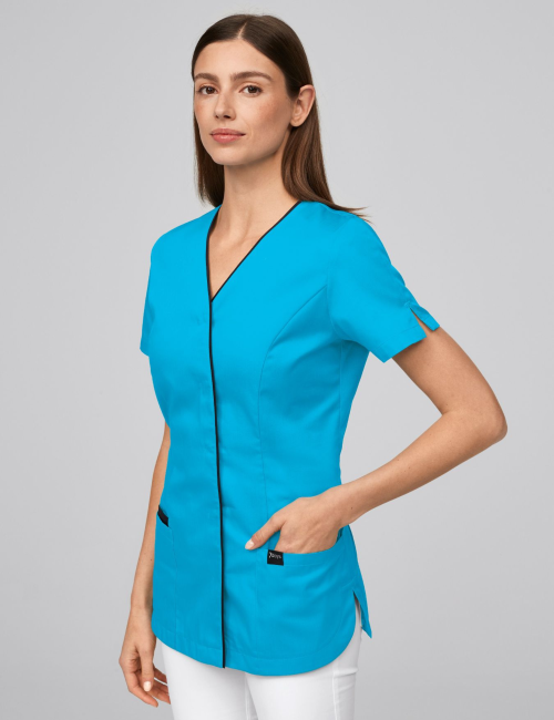 Blouse médicale à boutonnage à pressions dissimulées 7DAYS femme "PARIS"