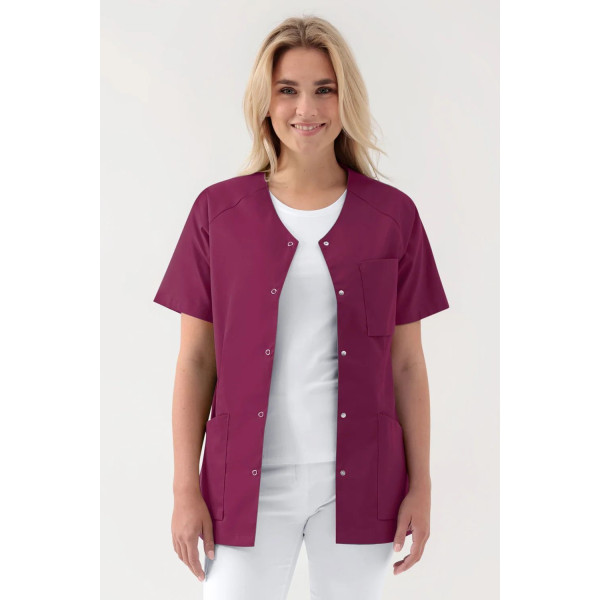 Women's Medical Tunic with Snap Buttons - Clinic Dress