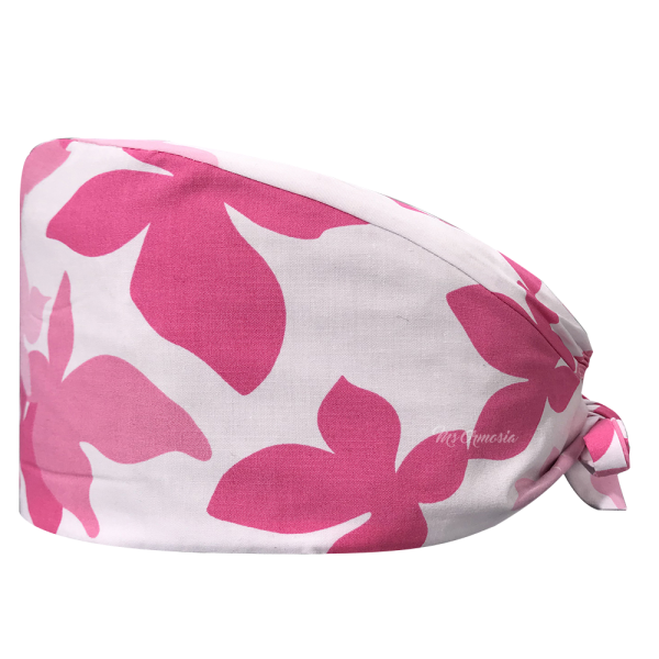 Calot médical "Feuilles Roses" (209-22127)