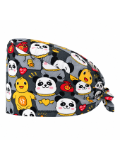 Calot unisexe "Pandas sur fond gris" (209-12218)