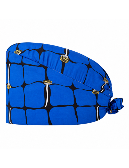Calot unisexe "Cubes bleu royal et pistils de fleurs" (209-12343)