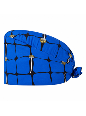 Calot unisexe "Cubes bleu royal et pistils de fleurs" (209-12343)