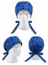 Calot unisexe "Cubes bleu royal et pistils de fleurs" (209-12343)