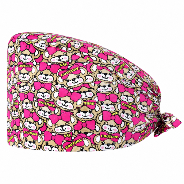 Calot unisexe "Petits chiens ruban rose" (209-22306)