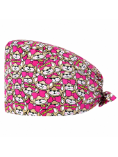 Calot unisexe "Petits chiens ruban rose" (209-22306)