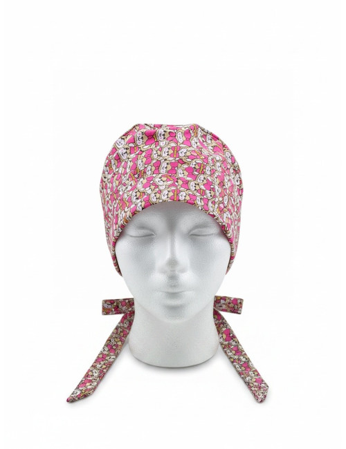 Calot unisexe "Petits chiens ruban rose" (209-22306)