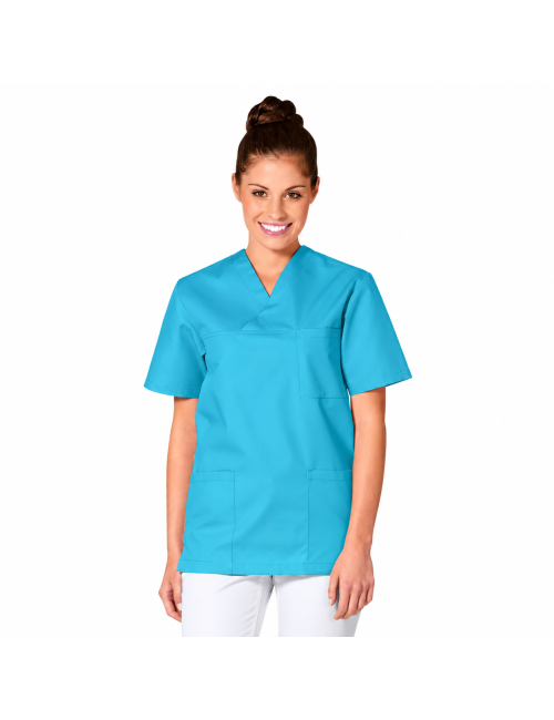 Blusa médica de cuello en V para mujeres, Dickies, 2 bolsillos, Colección "EDS Signature" (86706)
