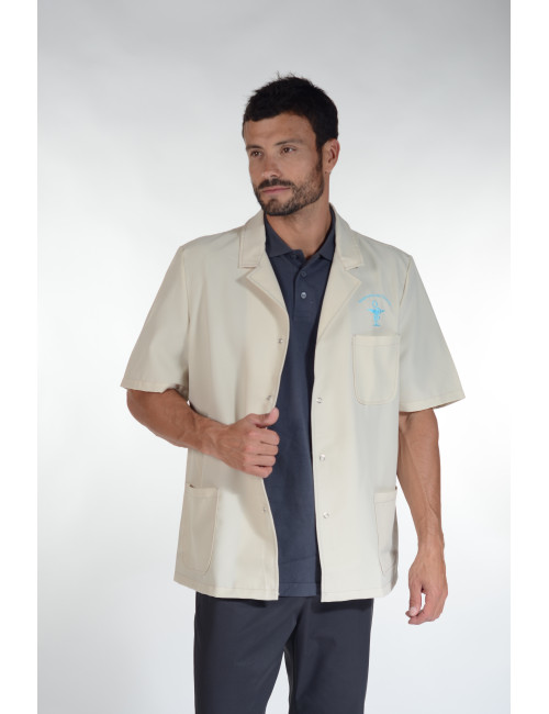 Blouse médicale tissu écologique, pressions, "Brest", PASTELLI