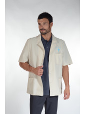 Blouse médicale tissu écologique, pressions, "Brest", PASTELLI