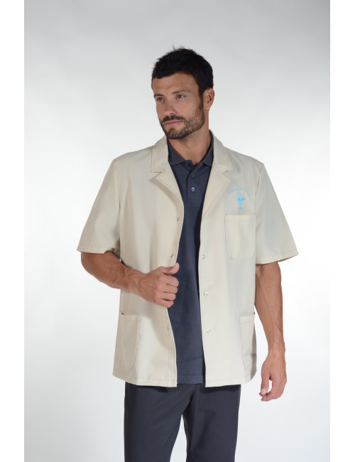 Blouse médicale tissu écologique, pressions, "Brest", PASTELLI