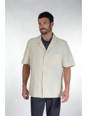 Blouse médicale tissu écologique, pressions, "Brest", PASTELLI