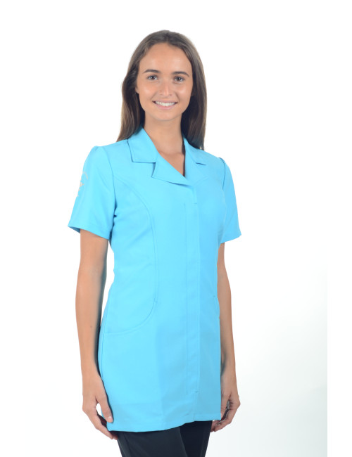 Blouse médicale tissu écologique, pressions, "Marsiglia", PASTELLI