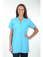 Blouse médicale tissu écologique, pressions, "Marsiglia", PASTELLI