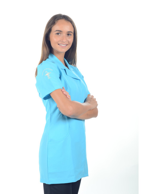 Blouse médicale tissu écologique, pressions, "Marsiglia", PASTELLI