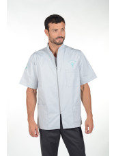 Blouse médicale homme zippée, Mankaia Factory, nouveau tissu (047)