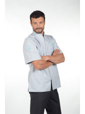 Blouse médicale homme zippée, Mankaia Factory, nouveau tissu (047)