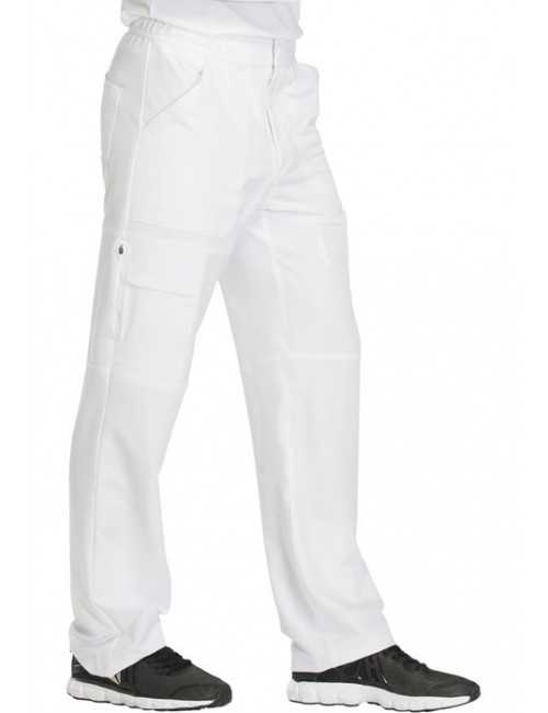 Pantalon médical homme Dickies, collection "Dynamix" (DK110) blanc gauche
