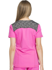 Tunique Médicale femme bicolore Dickies, Collection "Dynamix" (DK740) rose dos