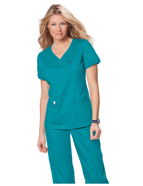 Tunique médicale "Nicole", Koi, collection "Koi Basics" (247-) de face d eloin 
