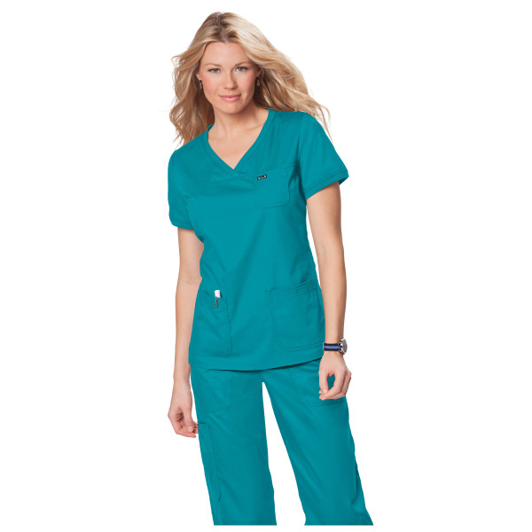 Tunique médicale "Nicole", Koi, collection "Koi Basics" (247-) de face d eloin 