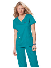 Tunique médicale "Nicole", Koi, collection "Koi Basics" (247-) de face d eloin 