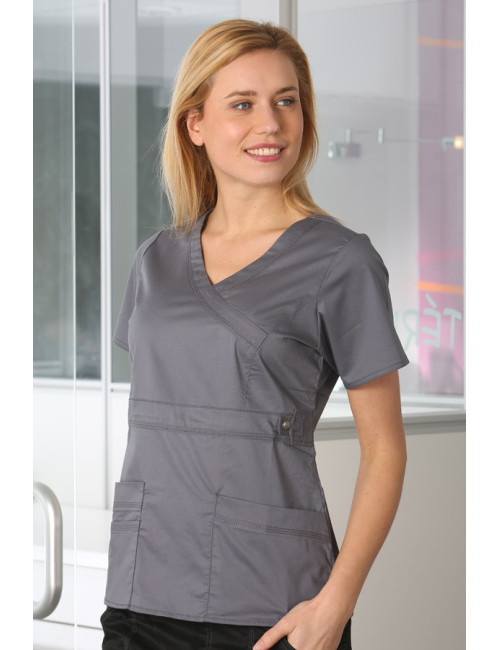 Blouse femme Cache coeur Dickies, collection Gen Flex