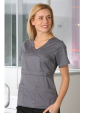 Blouse femme Cache coeur Dickies, collection Gen Flex