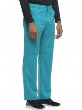Pantalon médical homme Dickies, collection "Dynamix" (DK110) teal blue gauche