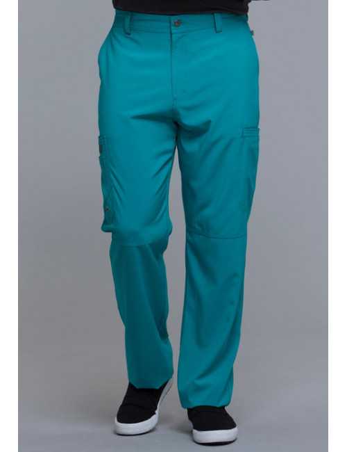 Pantalon à bouton homme, Cherokee, Collection "Infinity" (CK200A) teal blue face